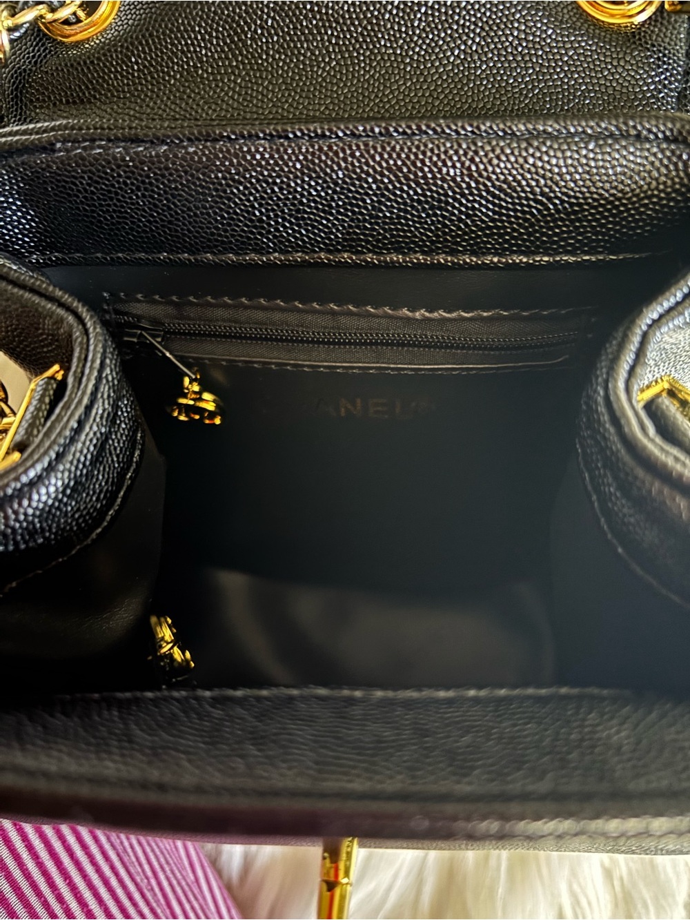 Black Mini Crossbody with Gold CC - Picture 3 of 7